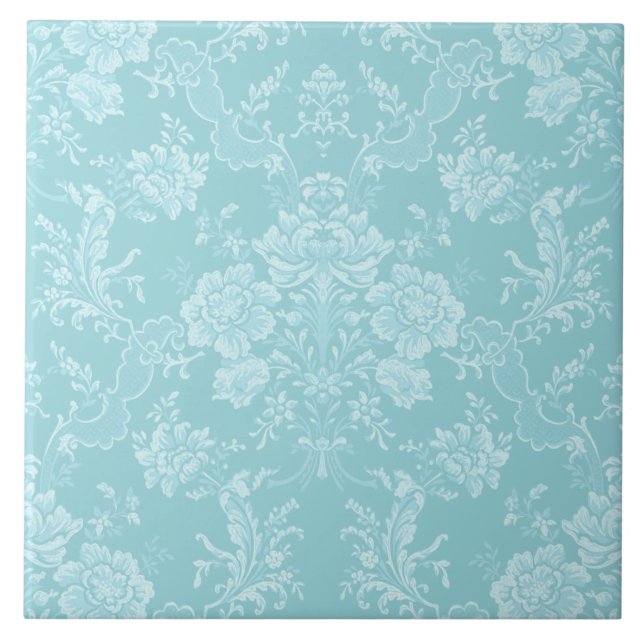 Isqueiro Romântico Chic Floral Damask-Mint (Frente)