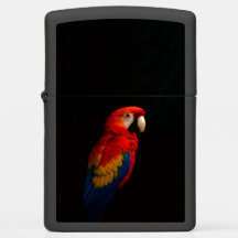 Isqueiro Zippo com Papagaio Escarlate