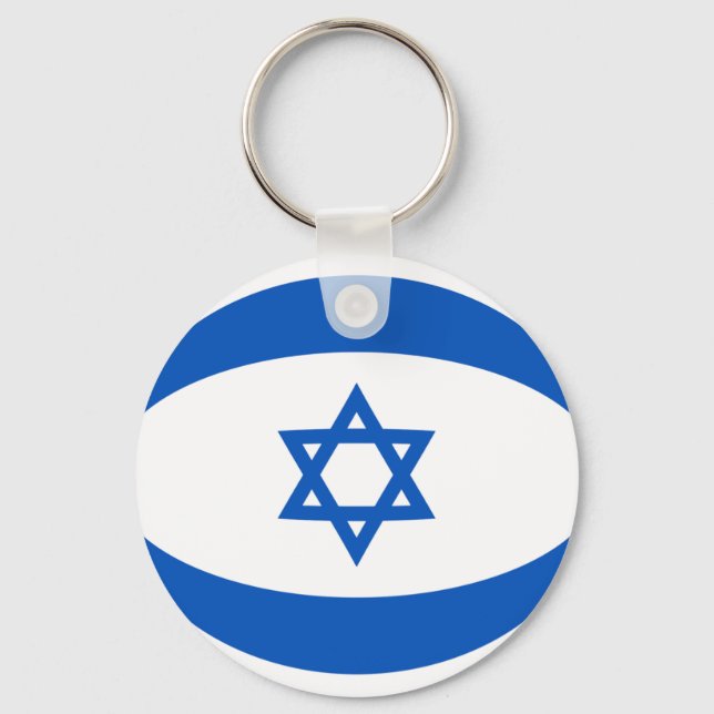 Israel Fisheye Flag Chaveiro (Frente)