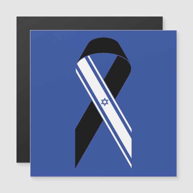 Israel marca o íman azul memorial da fita negra (Frente/Verso)