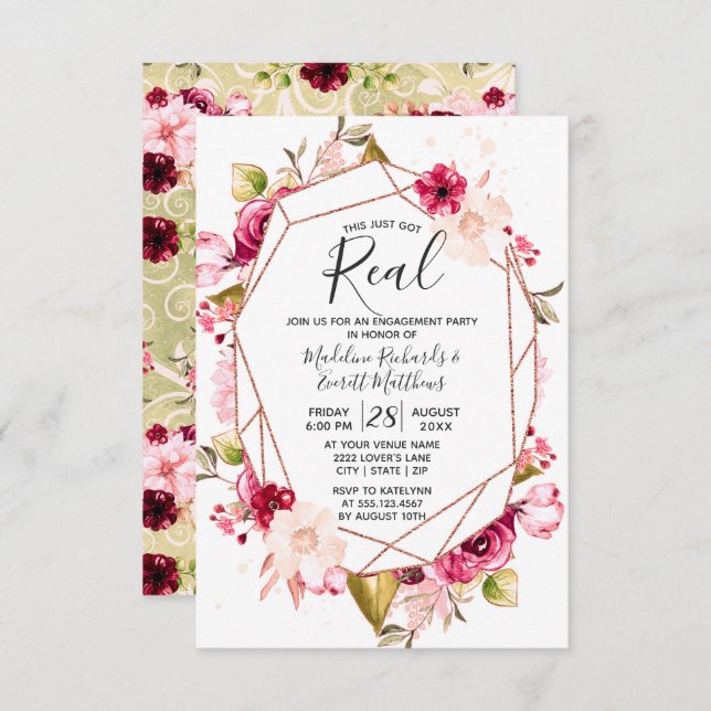 Isso Acabou De Receber Convites De Festa de noivad (Frente/Verso)