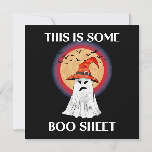 Isso É Alguma Folha de Boo Dia das Bruxas Fantasma (Frente)