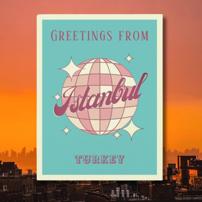 Istambul Istambul Turquia Retro Vintage Cartão pos (Criador carregado)