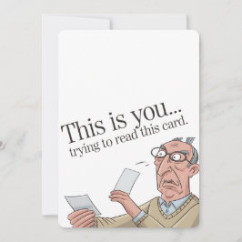 Isto É Você a Tentar Ler Este Cartão Pai Divertido