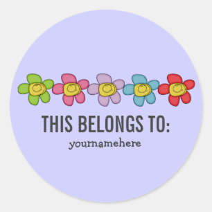 ISTO PERTENCE às etiquetas bonitos da flor do