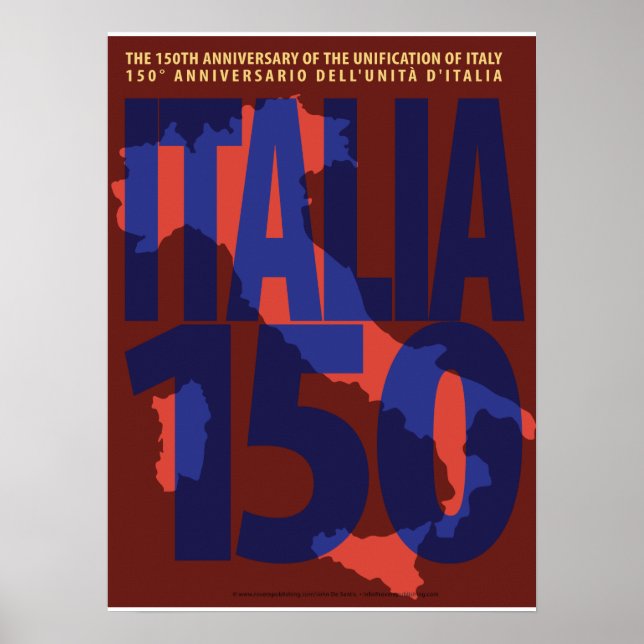 Itália 150º Aniversário da Poster de Unificação (Frente)