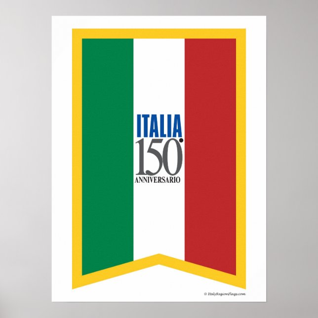 Italia 150 Poster de aniversário (Frente)