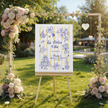 Italian La Dolce Vita Bridal Shower Welcome Sign 