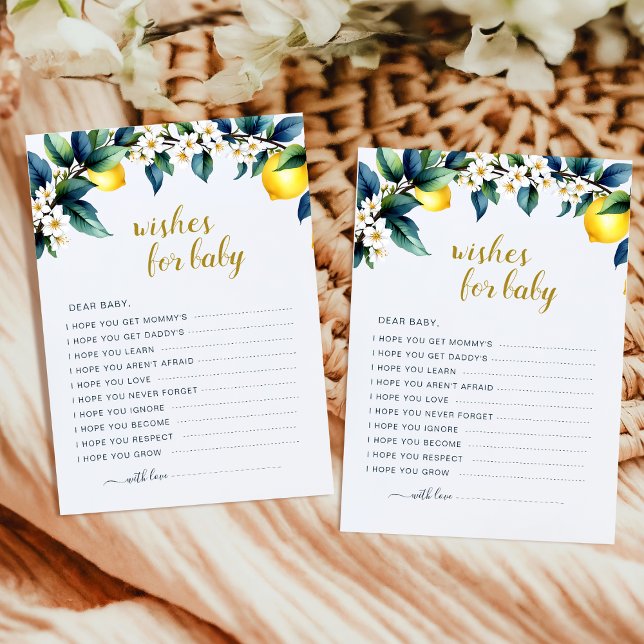 Italian Lemon Wishes for Baby Card | Ciao Baby (Criador carregado)