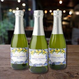 Italian watercolor tiles with lemon, Bridal Shower