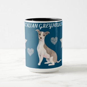 ITALIANO GREYHOUND COMBO DOIS MUG TONED. CANECA