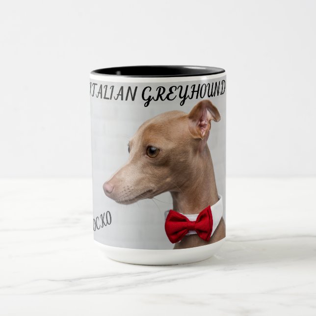 ITALIANO GREYHOUND COMBO DOIS MUG TONED. CANECA (Centro)