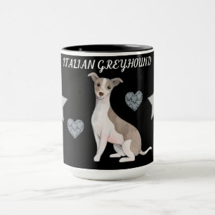ITALIANO GREYHOUND COMBO DOIS MUG TONED. CANECA
