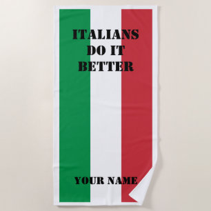 Italianos melhora a bandeira da toalha de praia de
