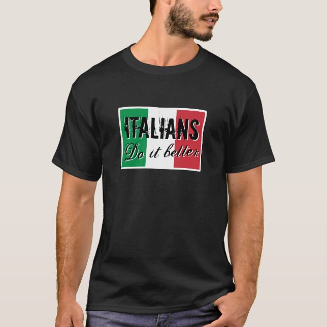 Italianos melhora camisas de t para homens (Frente)