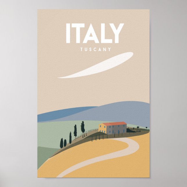 Italy Tuscany travel poster (Frente)
