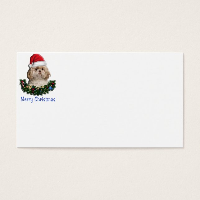 Itens de Natal do Shih-Tsu Dog (Frente)