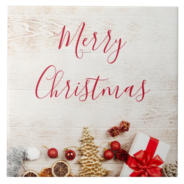 Itens de Natal em um Conselho Russo de Madeira (Frente)