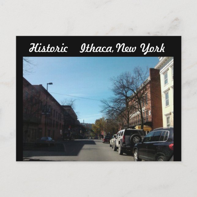 ITHACA HISTÓRICO, cartão postal NOVA YORK (Frente)