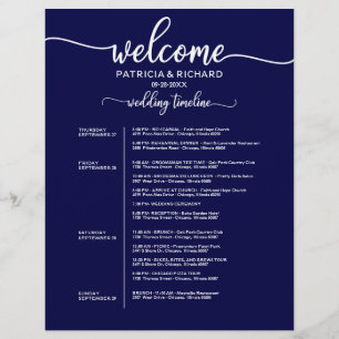 Itinerário de 4 Dias de Casamento Cronologia Chic