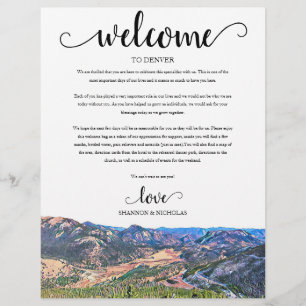 Itinerário de Boas-vindas do Colorado Wedding Week