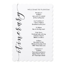 Itinerário de Boas-Vindas e Cartão de Informação