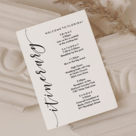 Itinerário de Boas-Vindas e Cartão de Informação