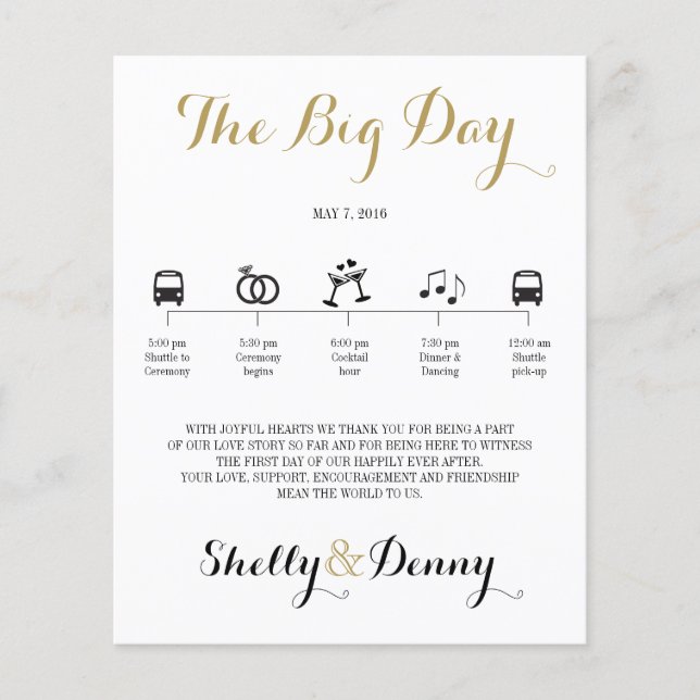 Itinerário de Casamento de Ícone (Frente)