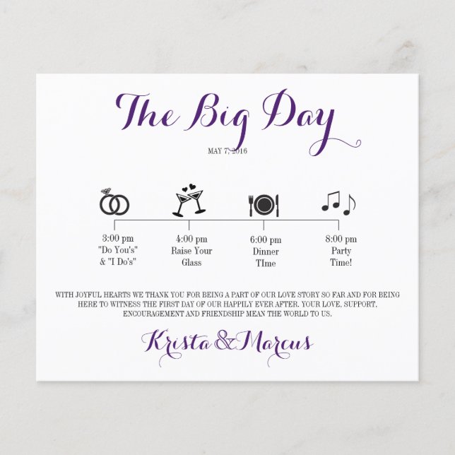 Itinerário de Casamento de Ícone - Casamento de De (Frente)