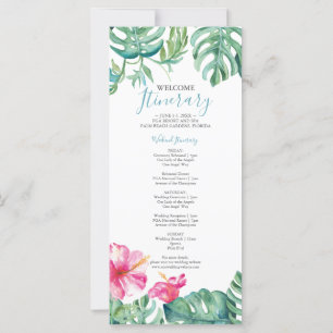 Itinerário de Casamento Floral Tropical de Waterc