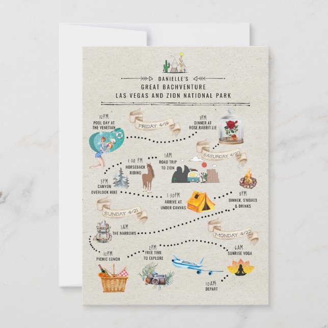 Itinerário de Fim de Semana Bachelorette | Las Veg (Frente)