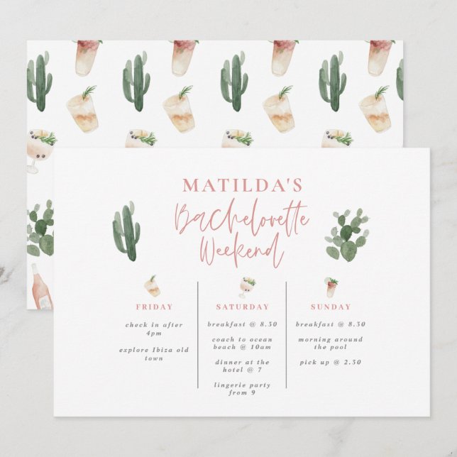 Itinerário do fim de semana das bebidas aquáticas (Frente/Verso)