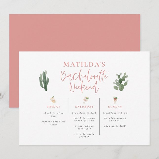 Itinerário do fim de semana das bebidas aquáticas (Frente/Verso)