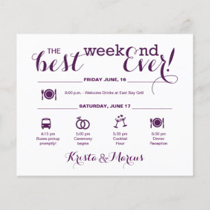 Itinerário náutico do fim de semana do casamento