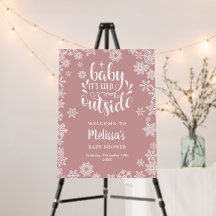 It's Cold Outside Girl Winter Baby Shower Welcome