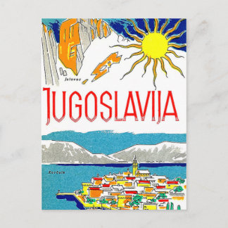 Iugoslávia, mar Adriático, cartão postal de viagem