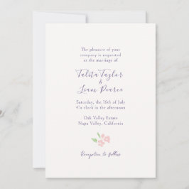 Ivory | Aquarela Floral Convite de Casamento em Sc