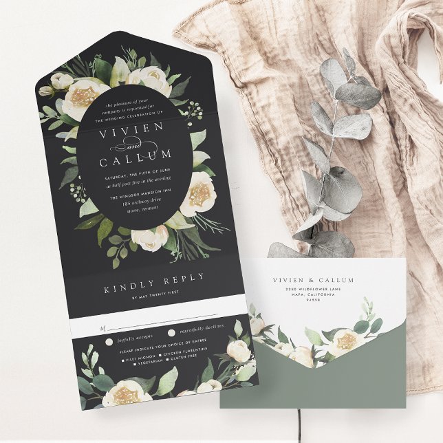 Ivory Bloom | Casamento de Mola Floral de Oval de  (Criador carregado)