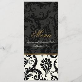Ivory, Dourada, placa de menu Casamento tema damas