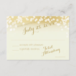 Ivory e Dourada Sparkle Lights RSVP