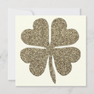Ivory e Dourado Vejam Quatro Folhas