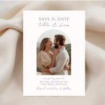 Ivory | Elegant Script Arch Wedding Save the Date