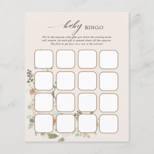 Ivory Floral Chá de fraldas Bingo Games
