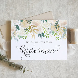 Ivory Floral Garland Você Será Meu Homem De Brides