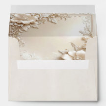 Ivory Flowers Envelope