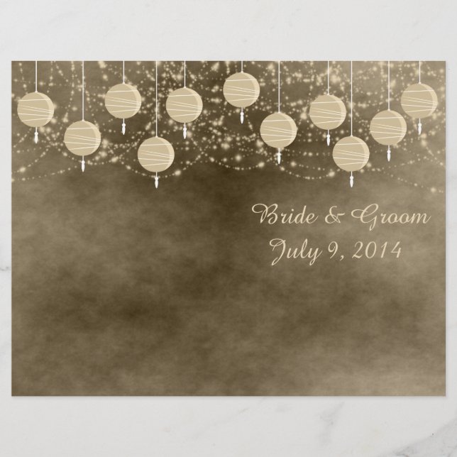 Ivory Lanterns Dobrou o Programa de Casamento (Frente)