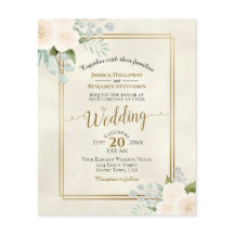 Ivory Peach Rosas Chic BUDGET Convite De Casamento