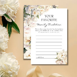 Ivory Peony Neutral Family Tradition Card