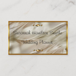 Ivory Silk e Dourados Cartões de visitas de Planne