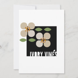 IVORY VINES - Cartão de Convite Floral Moderno
